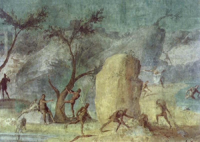 unknow artist Scene from the Odyssey:Lestrygonians Preparing to Attack Ulysses's Ships,from a House on the Esquiline Hill,Rome